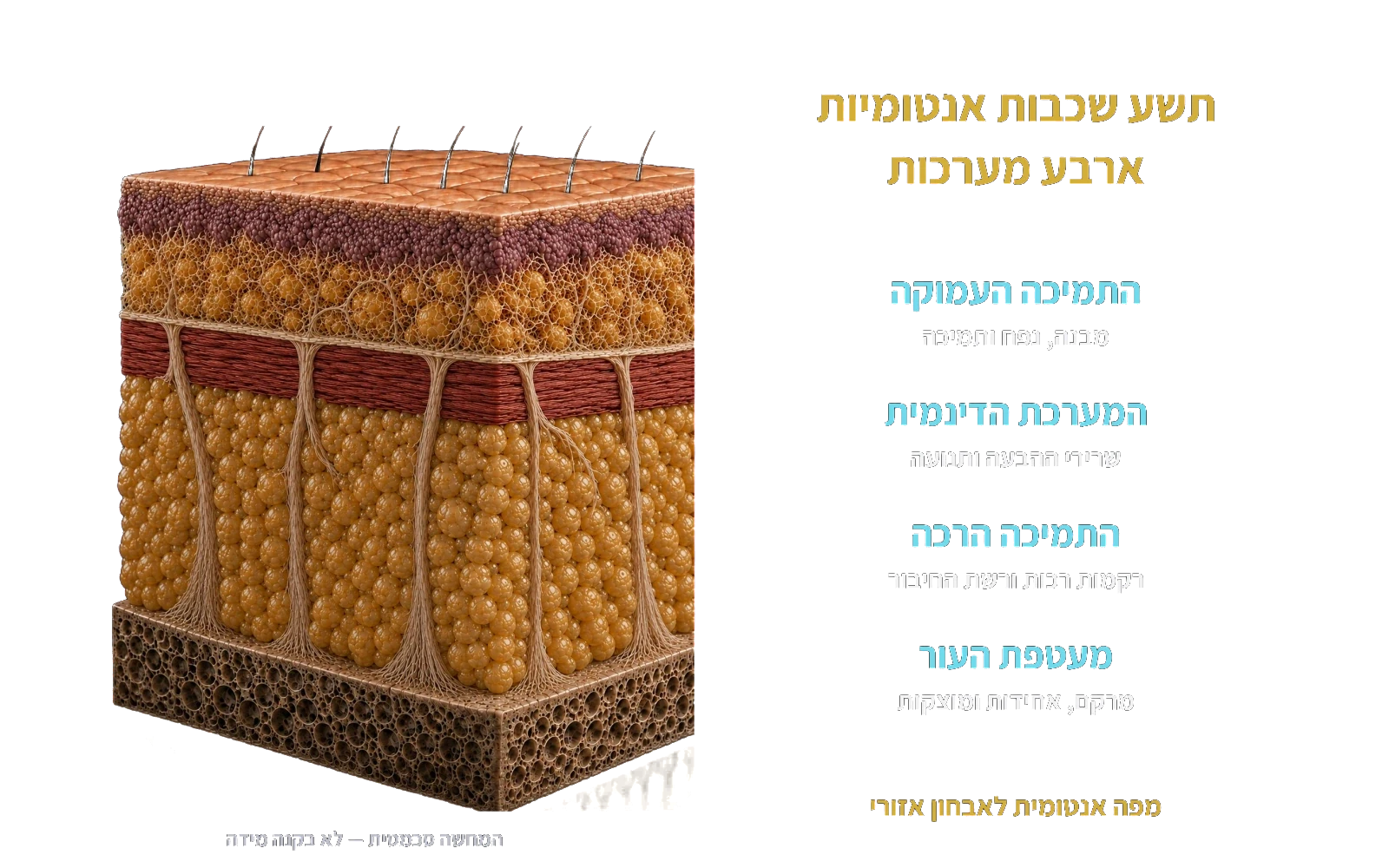 המבנה האנטומי מסייע להבין אילו מערכות מעורבות בכל אזור.