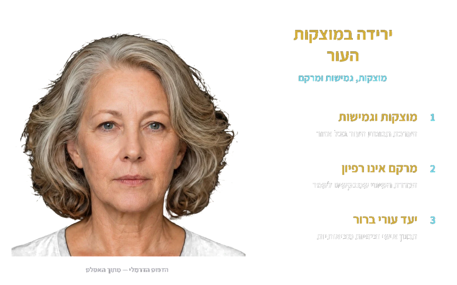 ירידה במוצקות העור — המחשה מתוך האטלס.