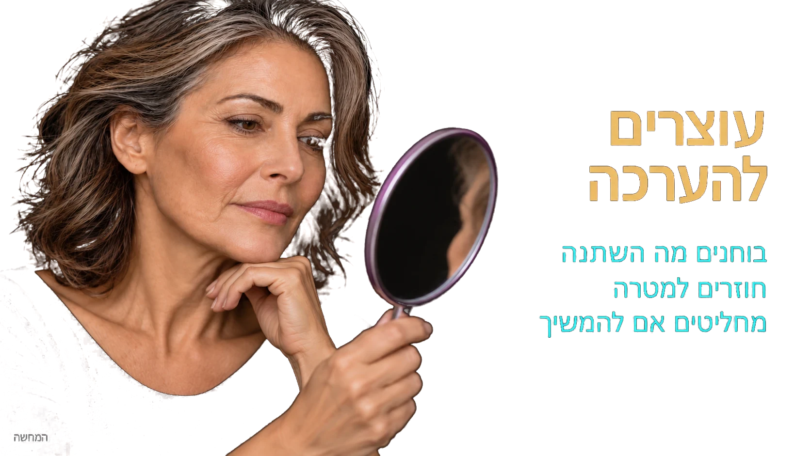 עוצרים להערכה — בוחנים מה השתנה · חוזרים למטרה · מחליטים אם להמשיך