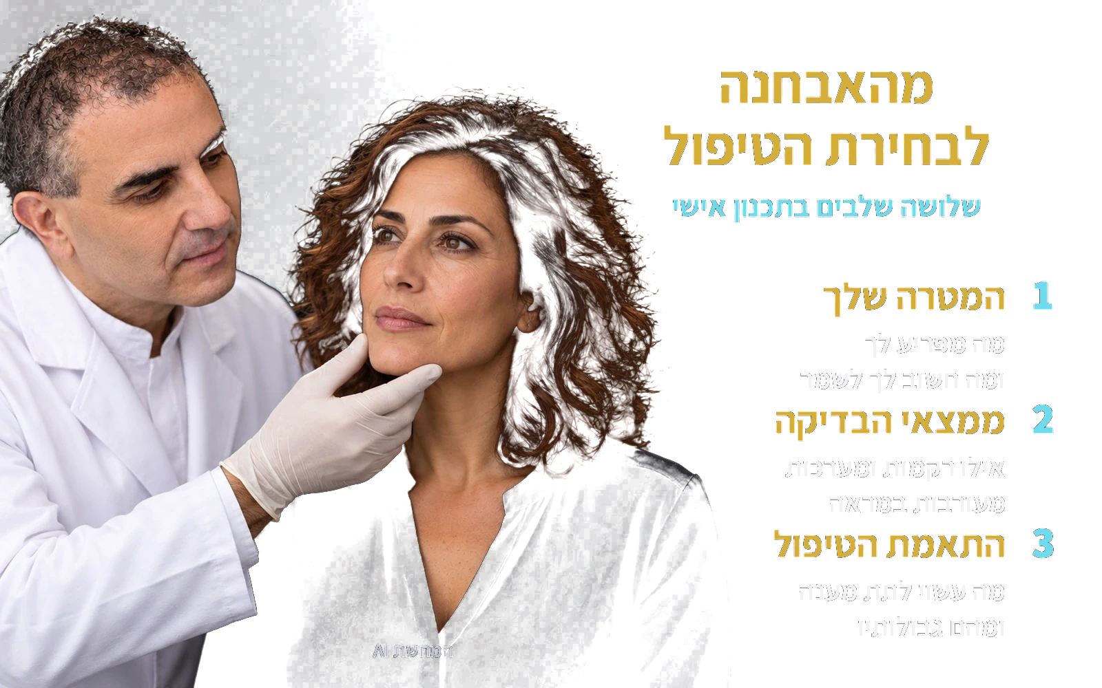 המחשת AI: אבחון, שיחת הסבר וטיפול; מהאבחנה לבחירת הטיפול