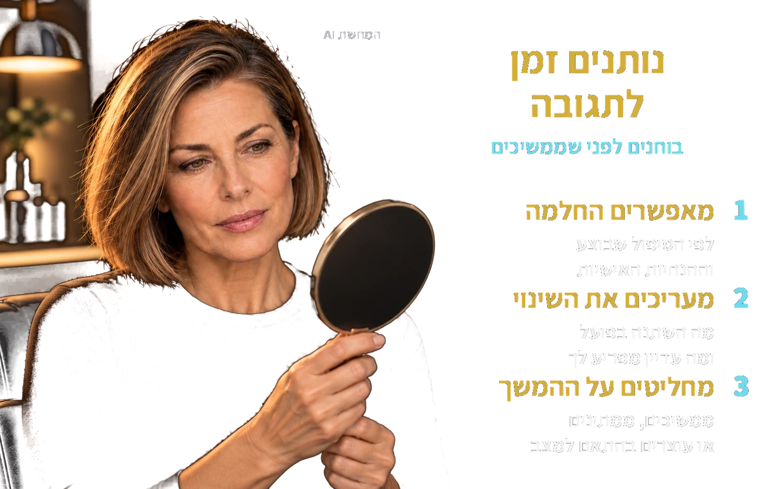 המחשת AI: תכנון אישי ומעקב; נותנים זמן לתגובה