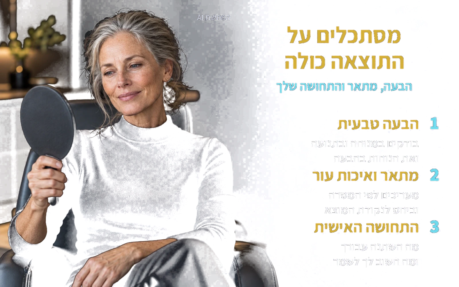 המחשת AI: פגישת מעקב והערכת תגובה לטיפול; מסתכלים על התוצאה כולה